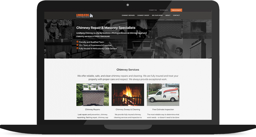 Chimney Contractor Website Design
